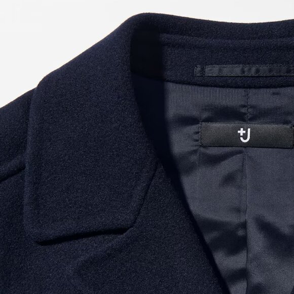 Jil Sander +J Uniqlo Women Oversized Double Face Shirt Jacket Navy Size L NWT - Picture 9 of 16